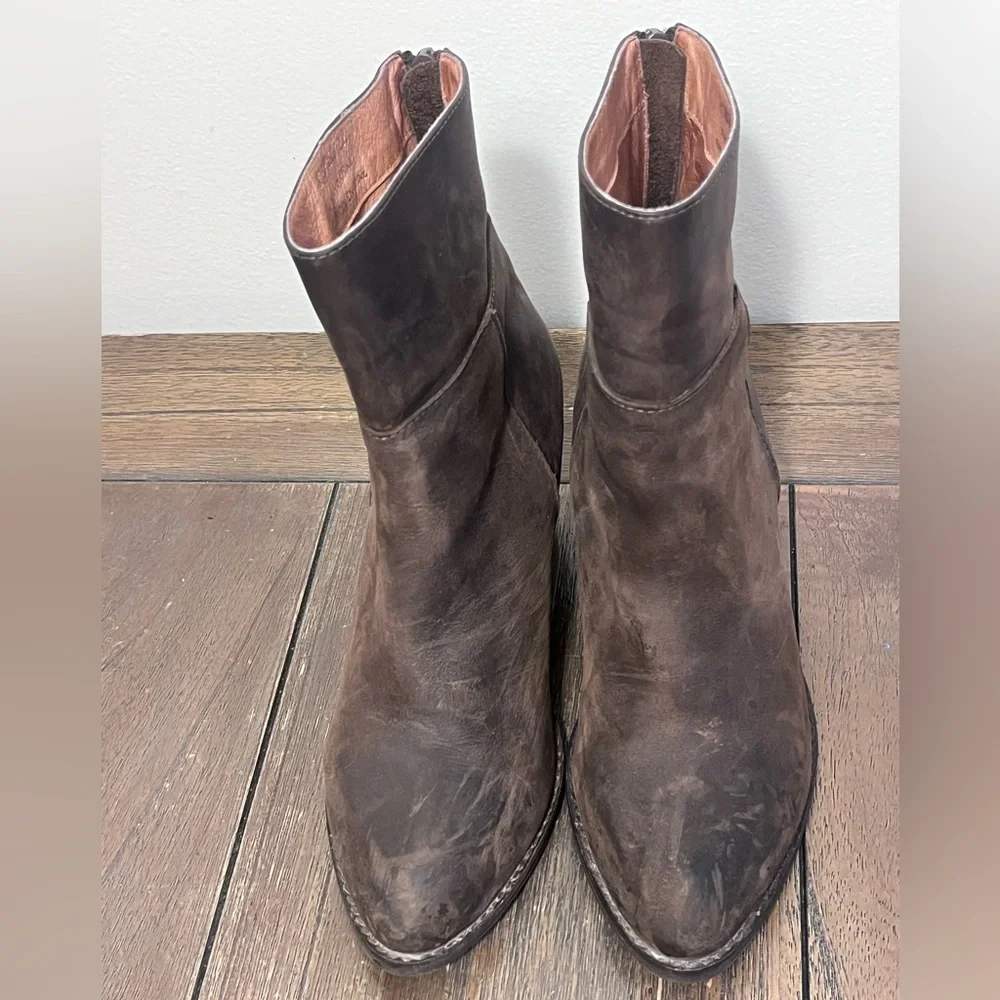 Jeffrey Campbell Rosmore Brown Leather Boots Booties Handmade Ibiza Women size 7